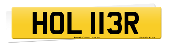 Registration number HOL 113R